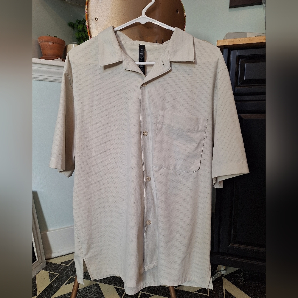 Mens Lululemon Airing Easy Camp Collar Shirt LARGE